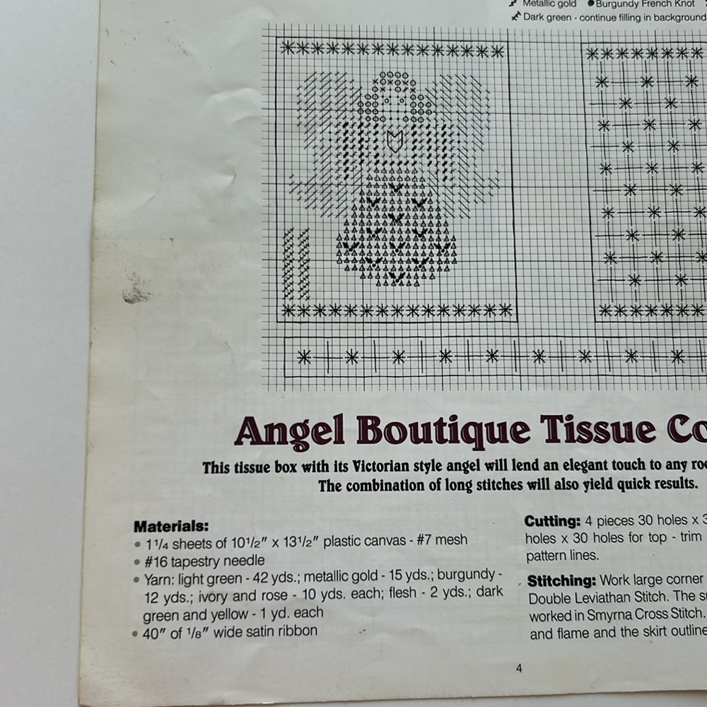 🎄 1990 Vintage Angels Collection Plastic Canvas Booklet No PD-4516 - Picture 14 of 16